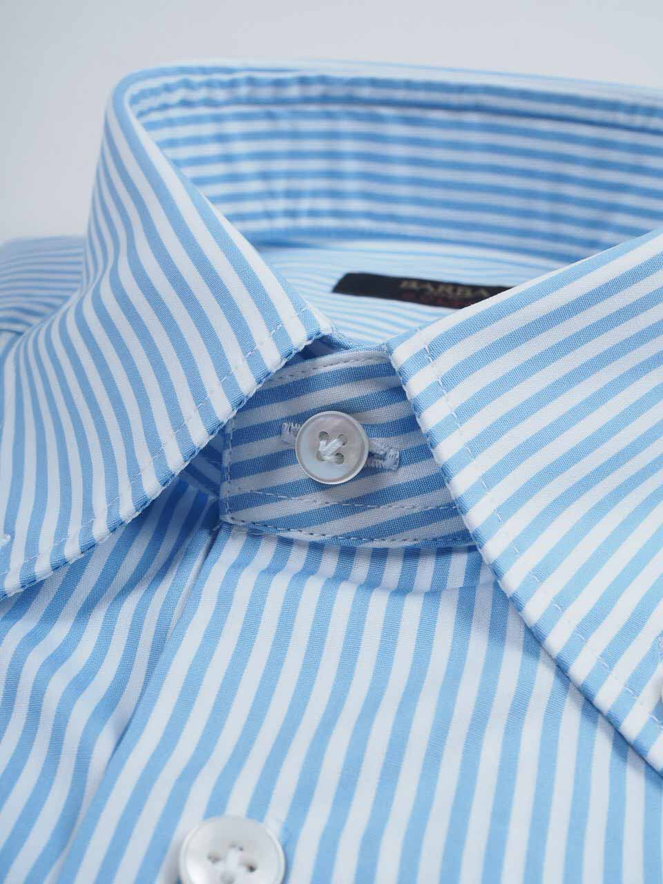 Barba Napoli Culto Button Down Striped Shirt Navy White