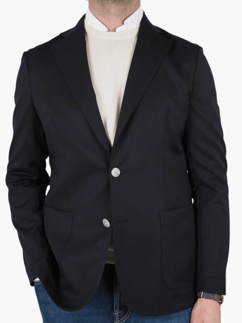 Barba Napoli Light Wool Jacket Navy