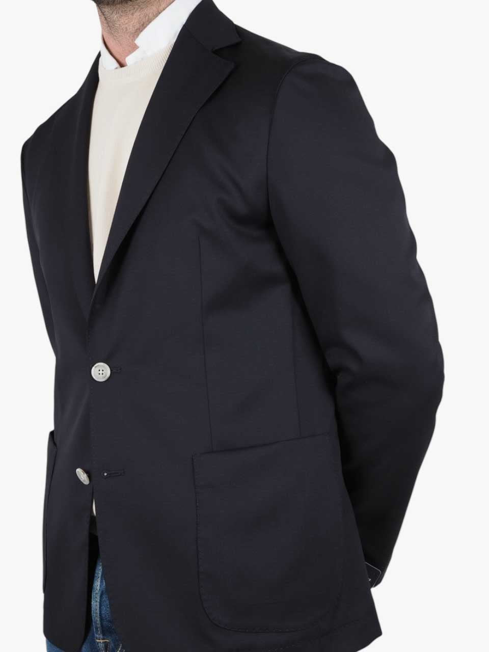Barba Napoli Light Wool Jacket Navy