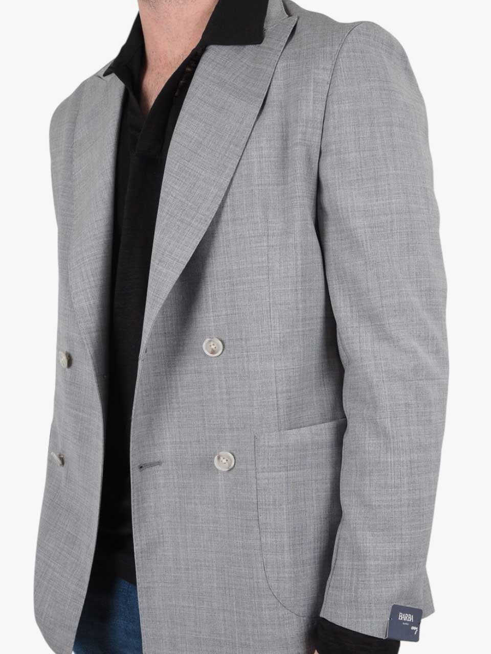 Barba Napoli Light Wool DB Jacket Grey