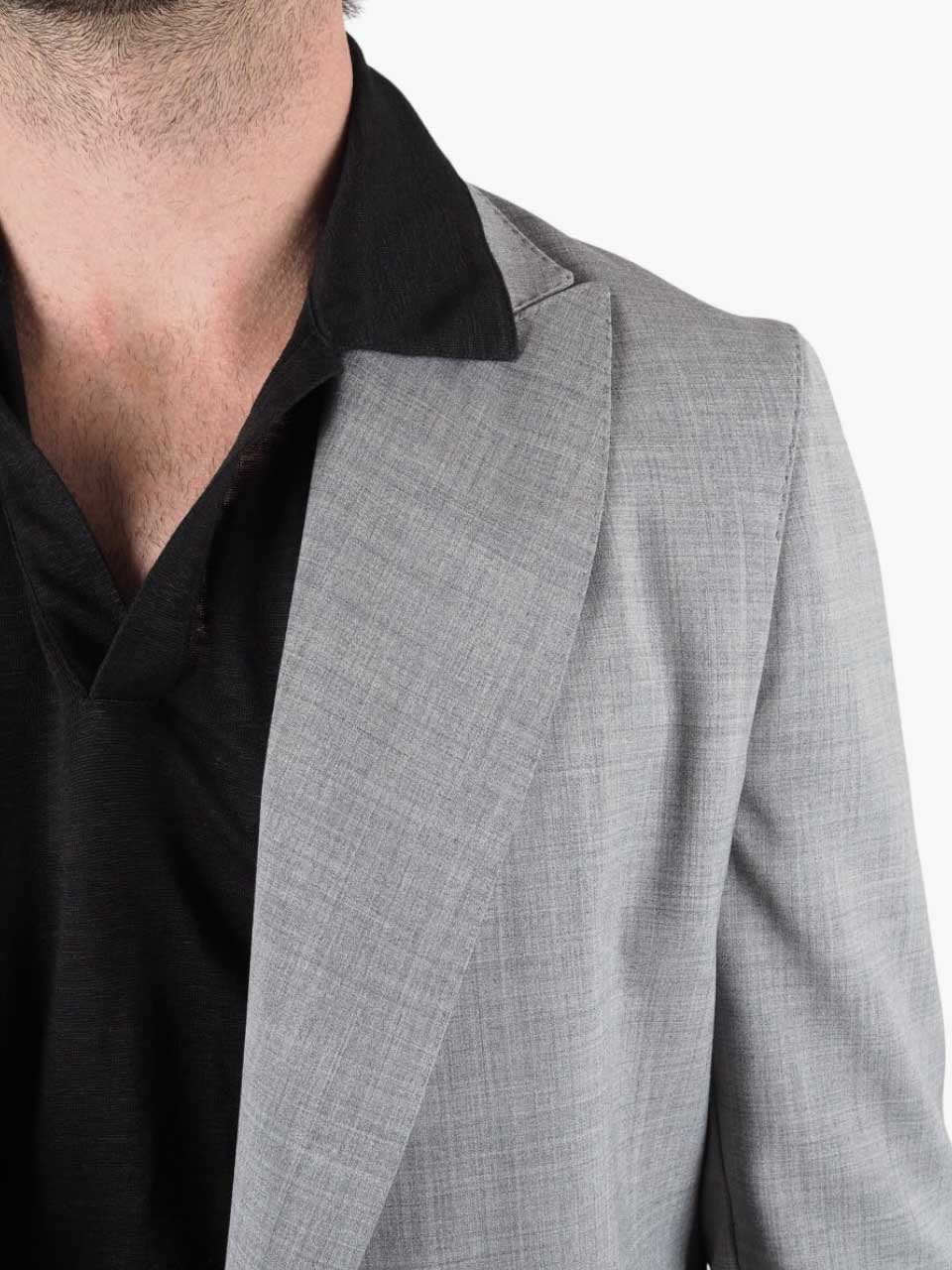 Barba Napoli Light Wool DB Jacket Grey