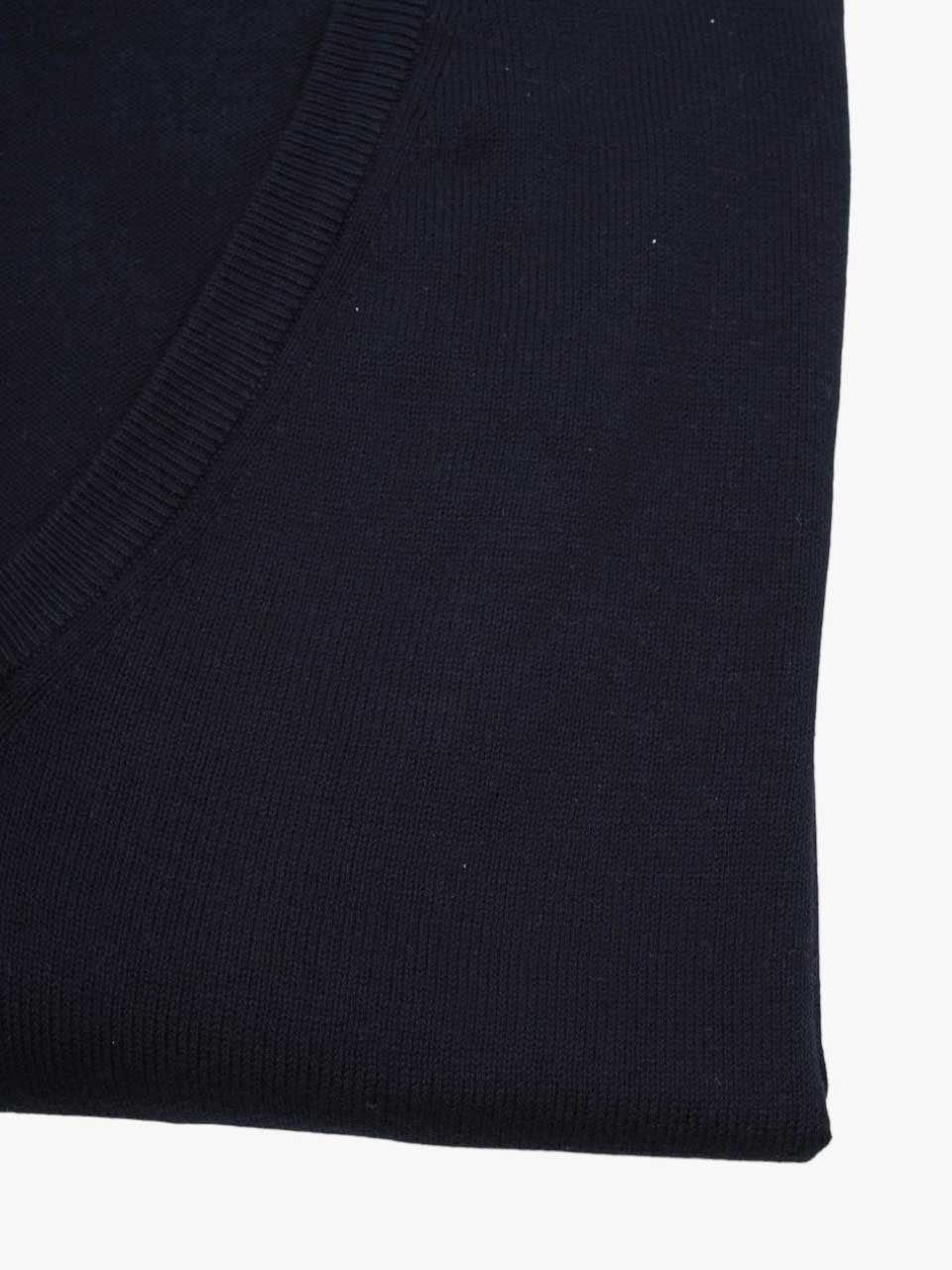 Cotton V-Neck Sweater Navy