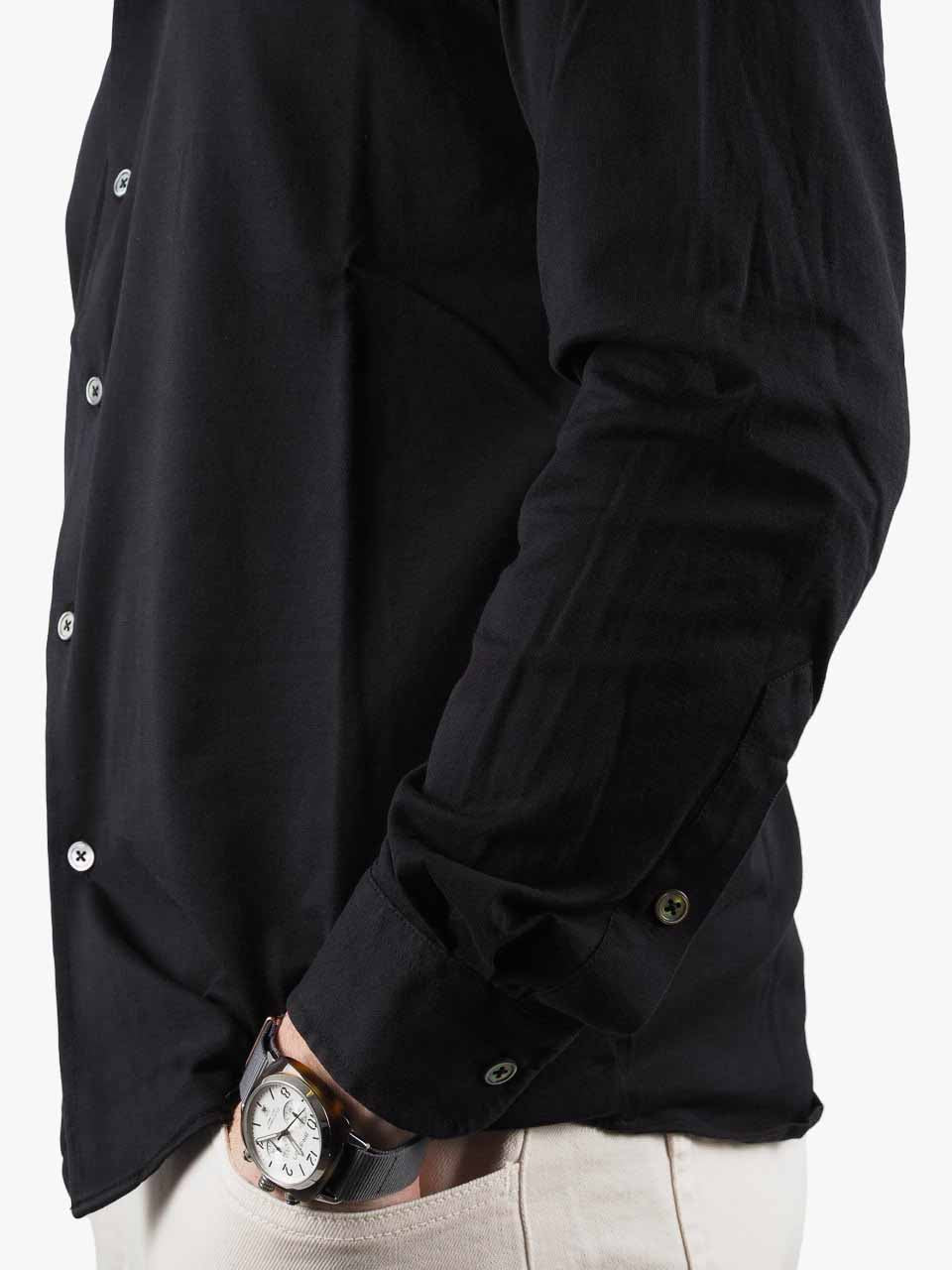 Jersey Cotton Shirt Black