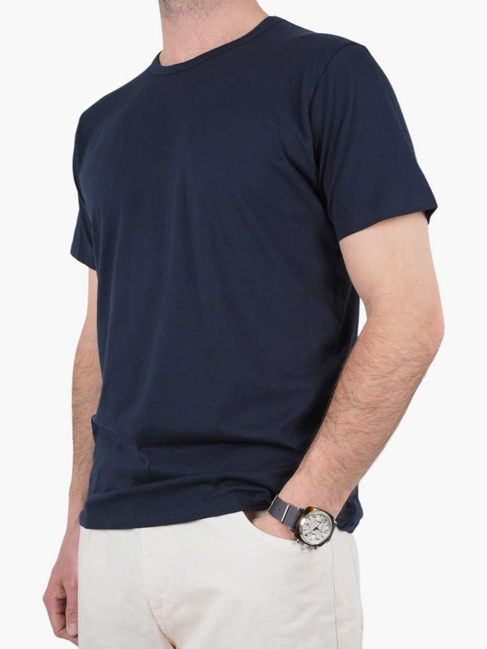 Adam Prima Cotton T-Shirt Navy