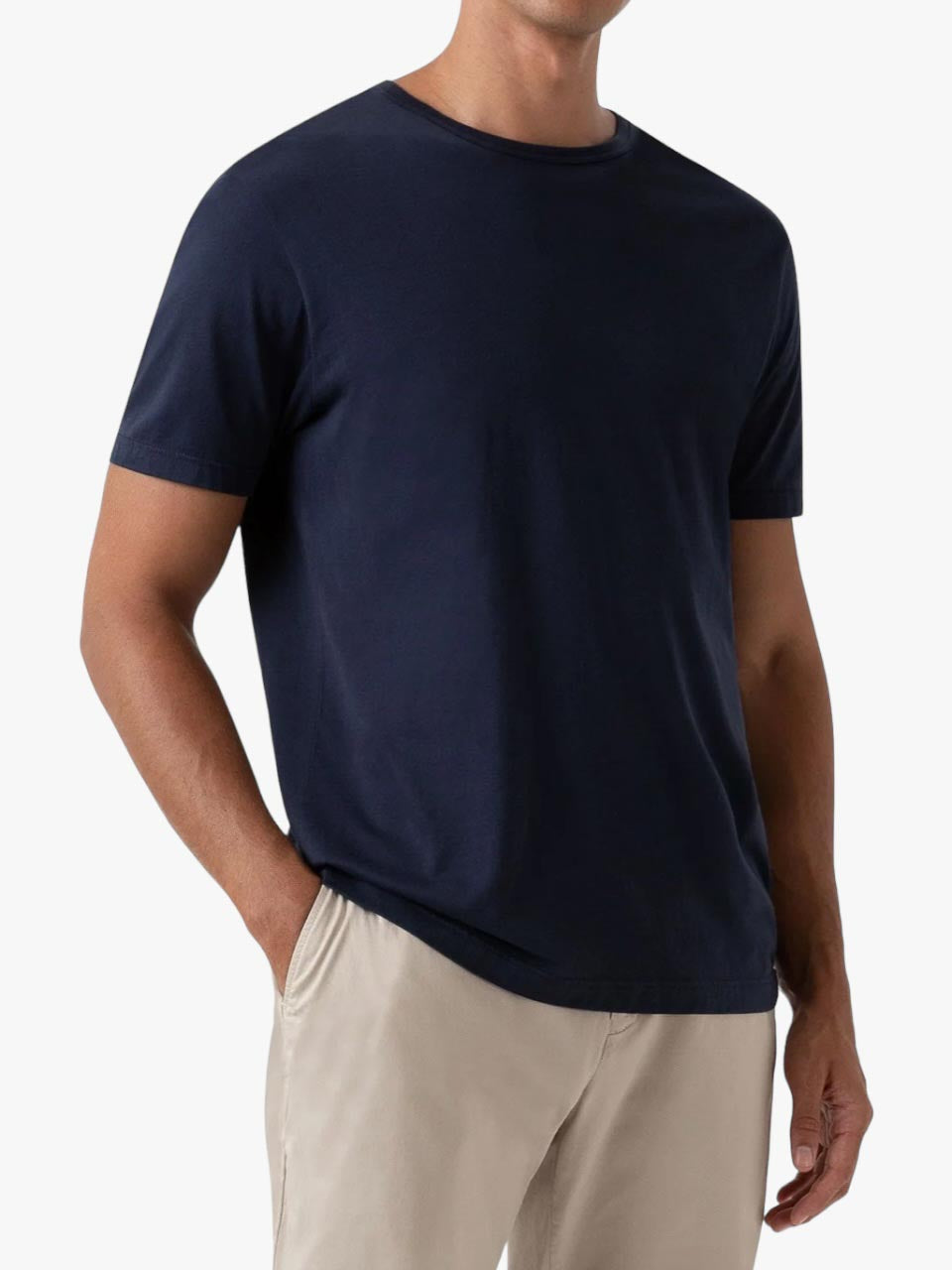 Sunspel Classic Cotton T-Shirt Navy