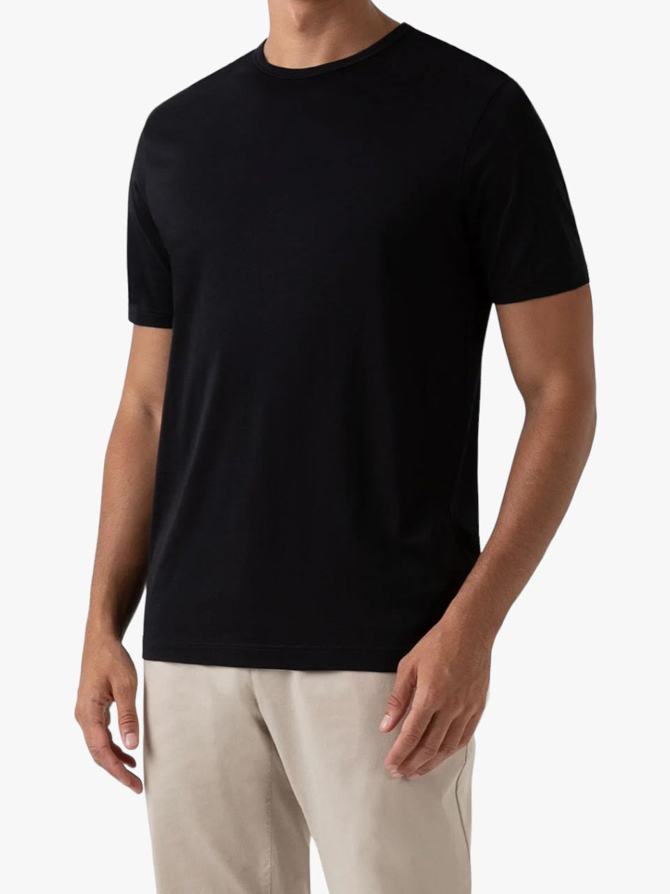 Sunspel Classic Cotton T-Shirt Black