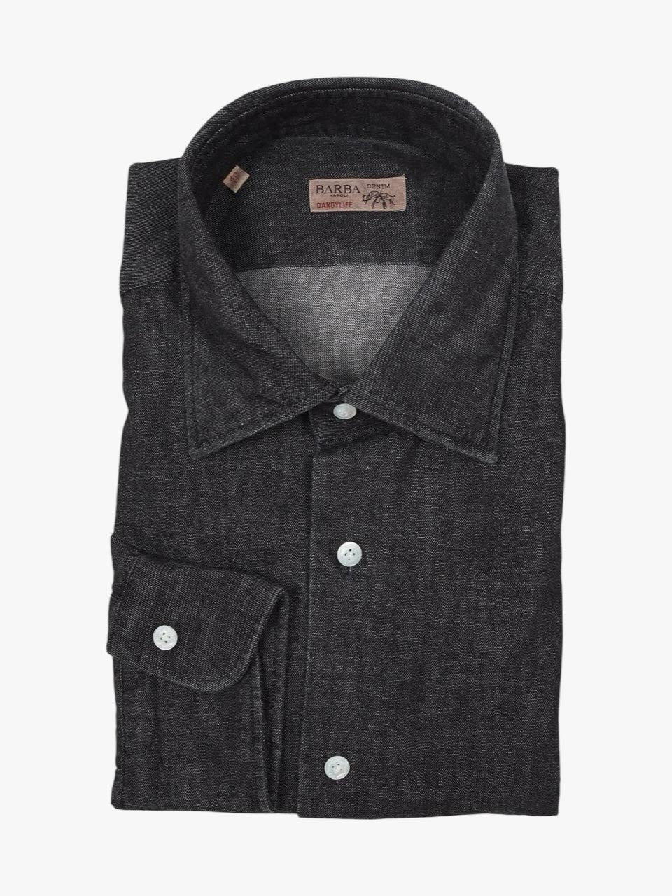 Barba Napoli Dandy Life Denim Shirt Black