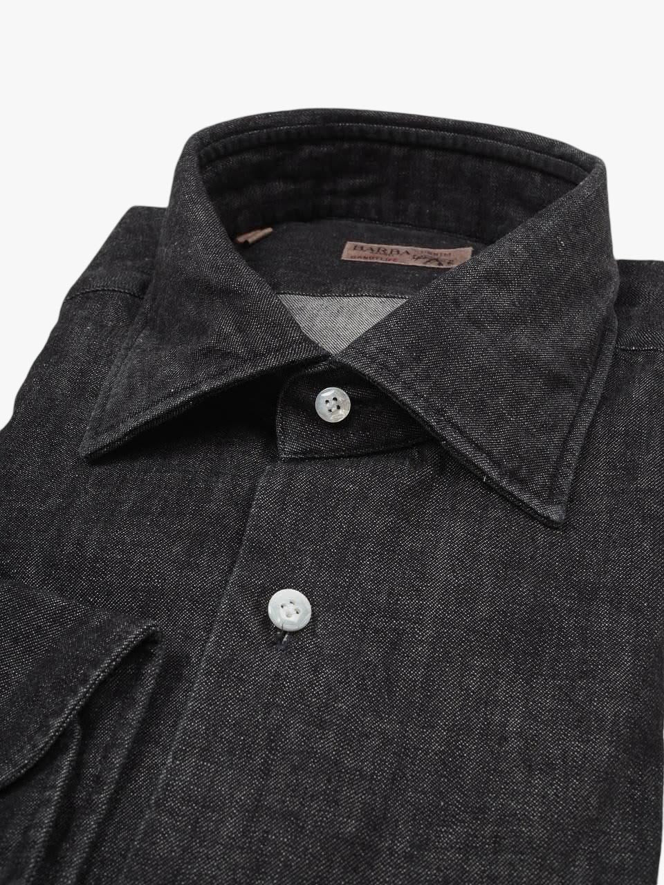 Barba Napoli Dandy Life Denim Shirt Black