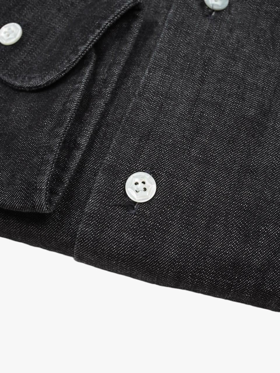 Barba Napoli Dandy Life Denim Shirt Black