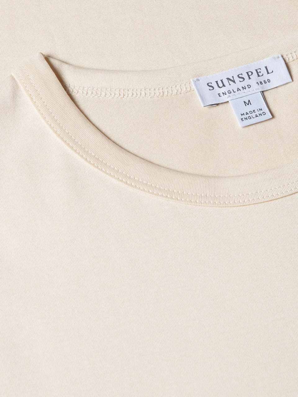Sunspel Crew Neck Cotton T-Shirt Undyed
