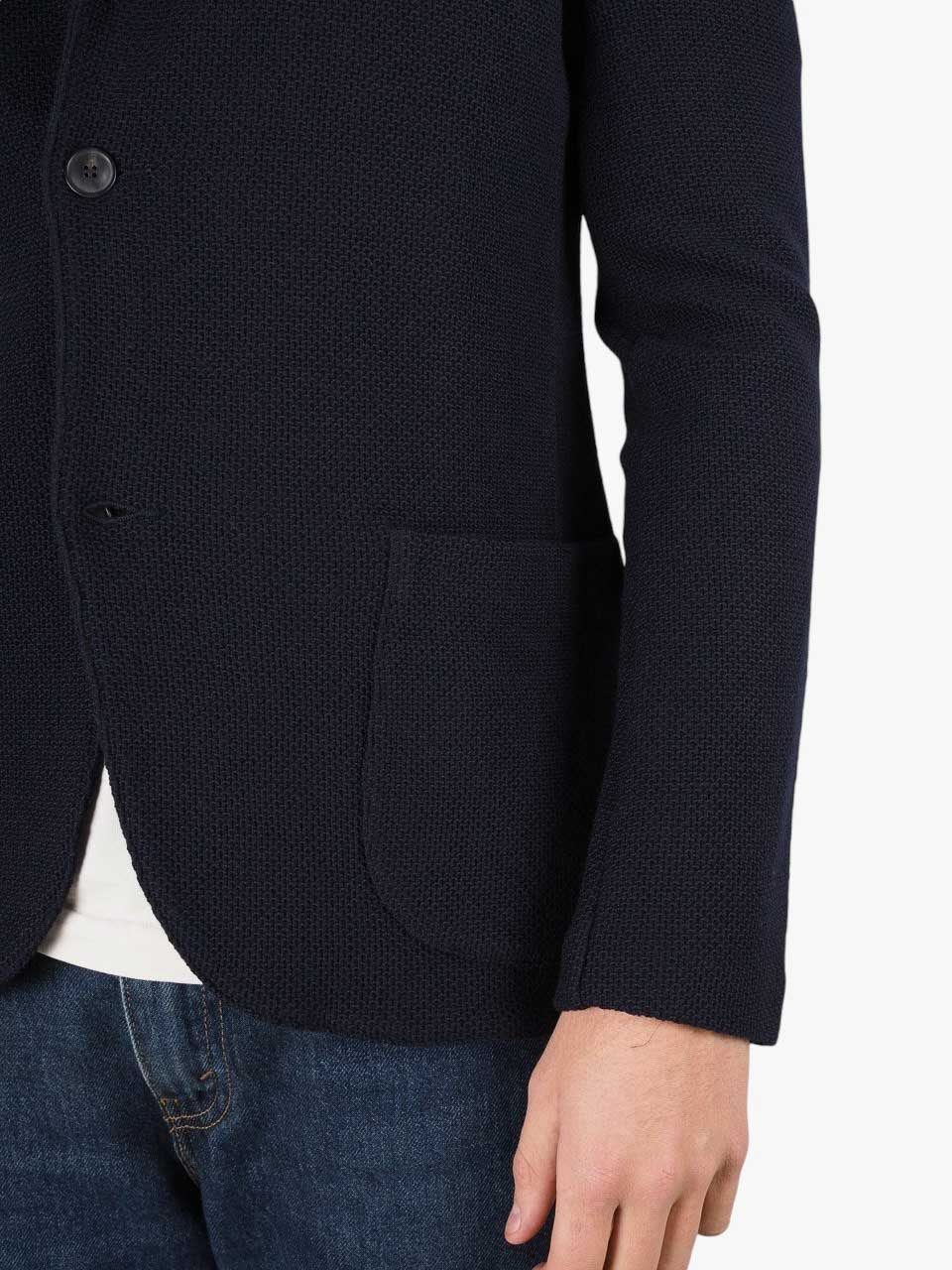 Knitted Wool Blazer Navy