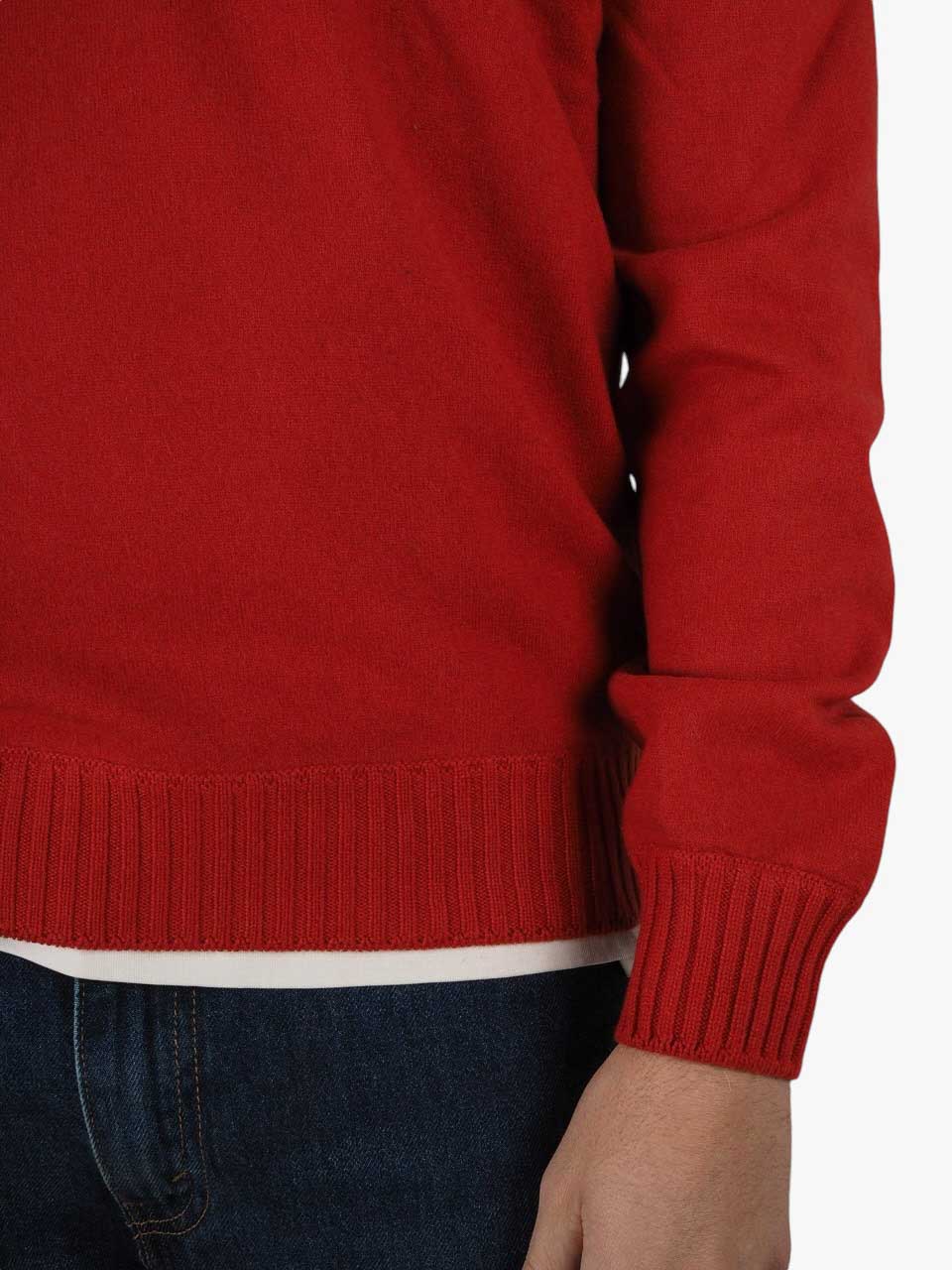 Felted Cashmere Sweater Red