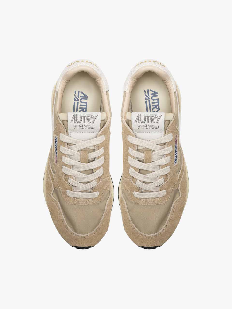 Reelwind Nylon Suede running Sneakers Beige
