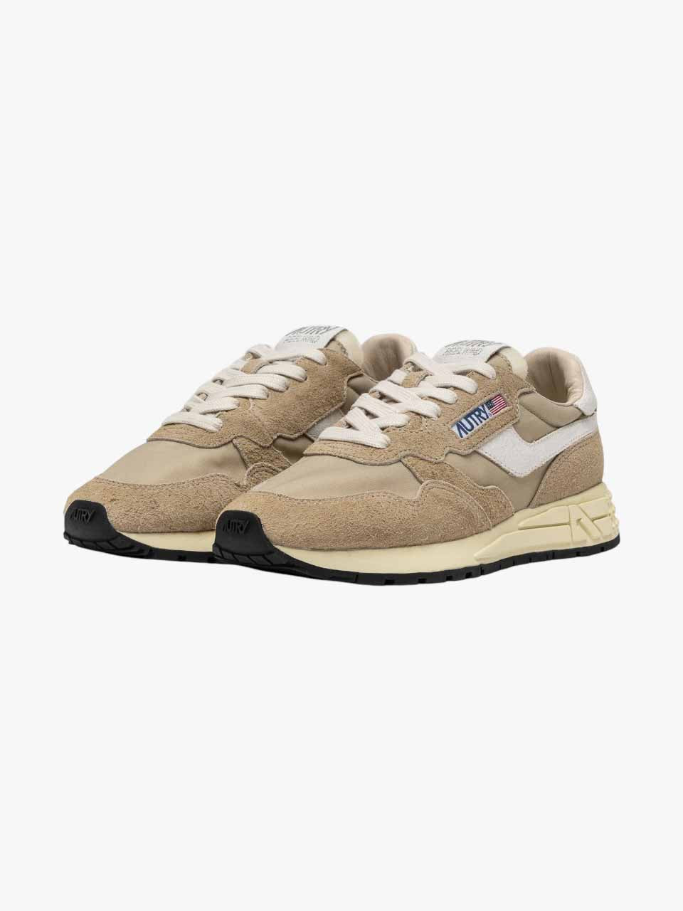 Reelwind Nylon Suede running Sneakers Beige
