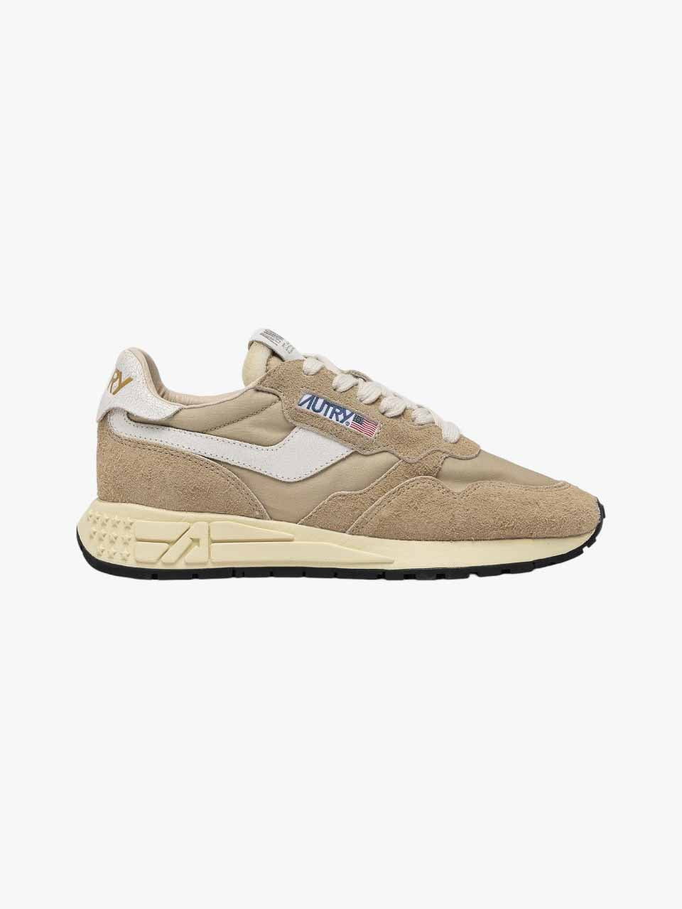 Reelwind Nylon Suede running Sneakers Beige