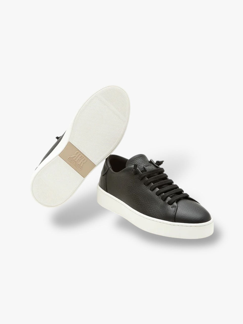 Fabiano Ricci Grain Leather Sneakers Black