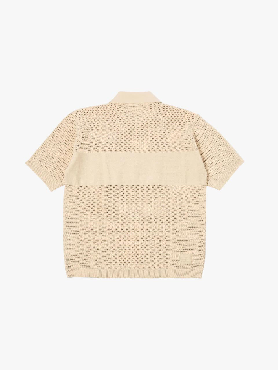 Universal Works S/S Knit Shirt in Ecru Open Knit