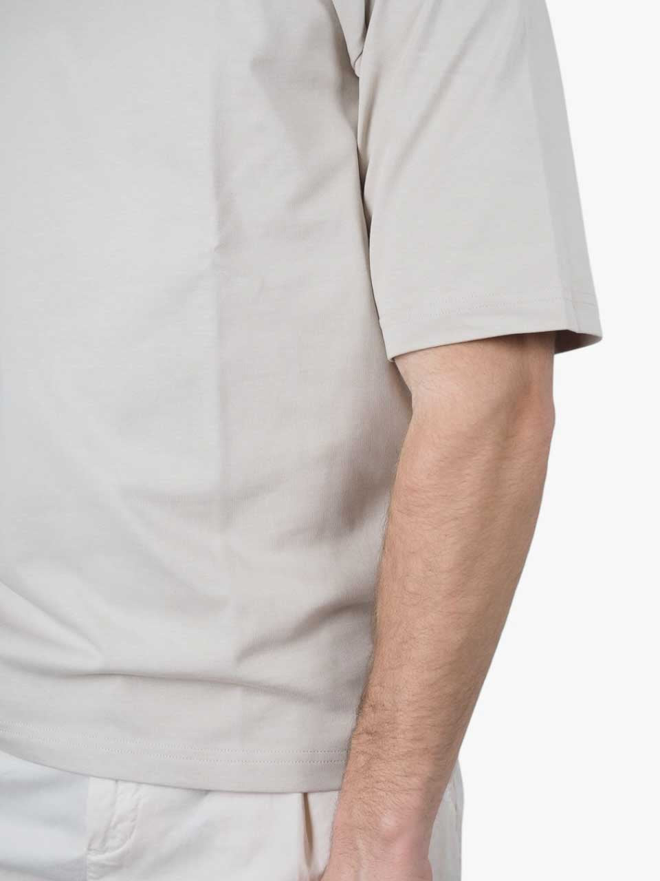 White Sand Cotton Oversize T-Shirt Beige