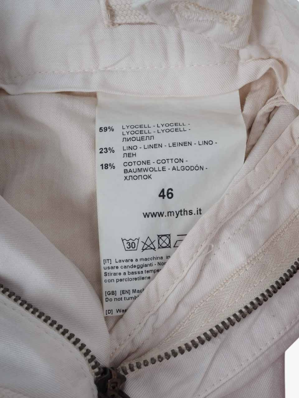 Lyocell Linen Trousers White