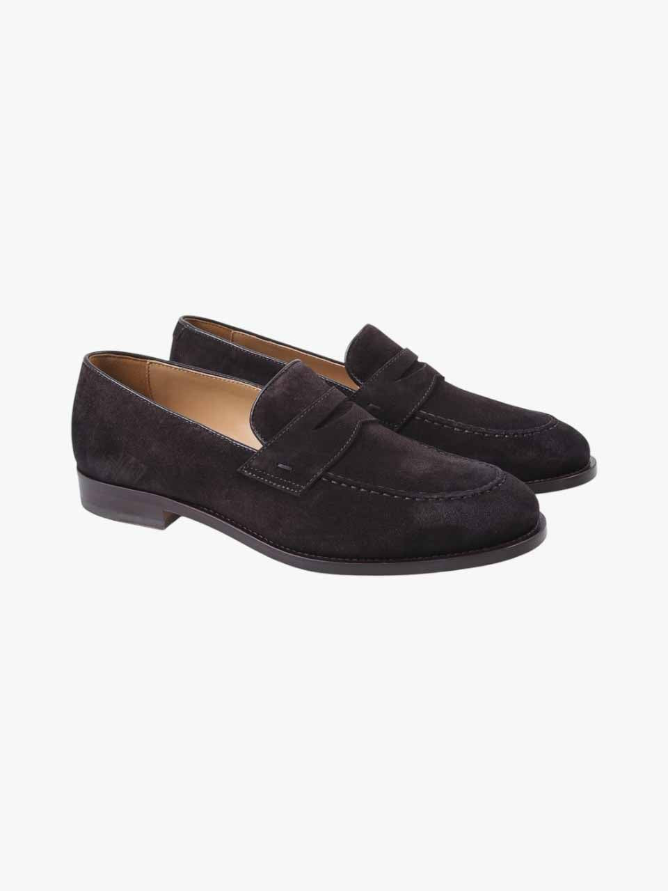 Suede Penny loafers Brown