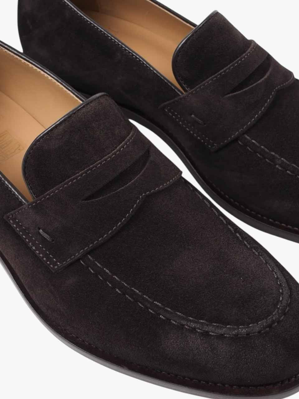 Suede Penny loafers Brown