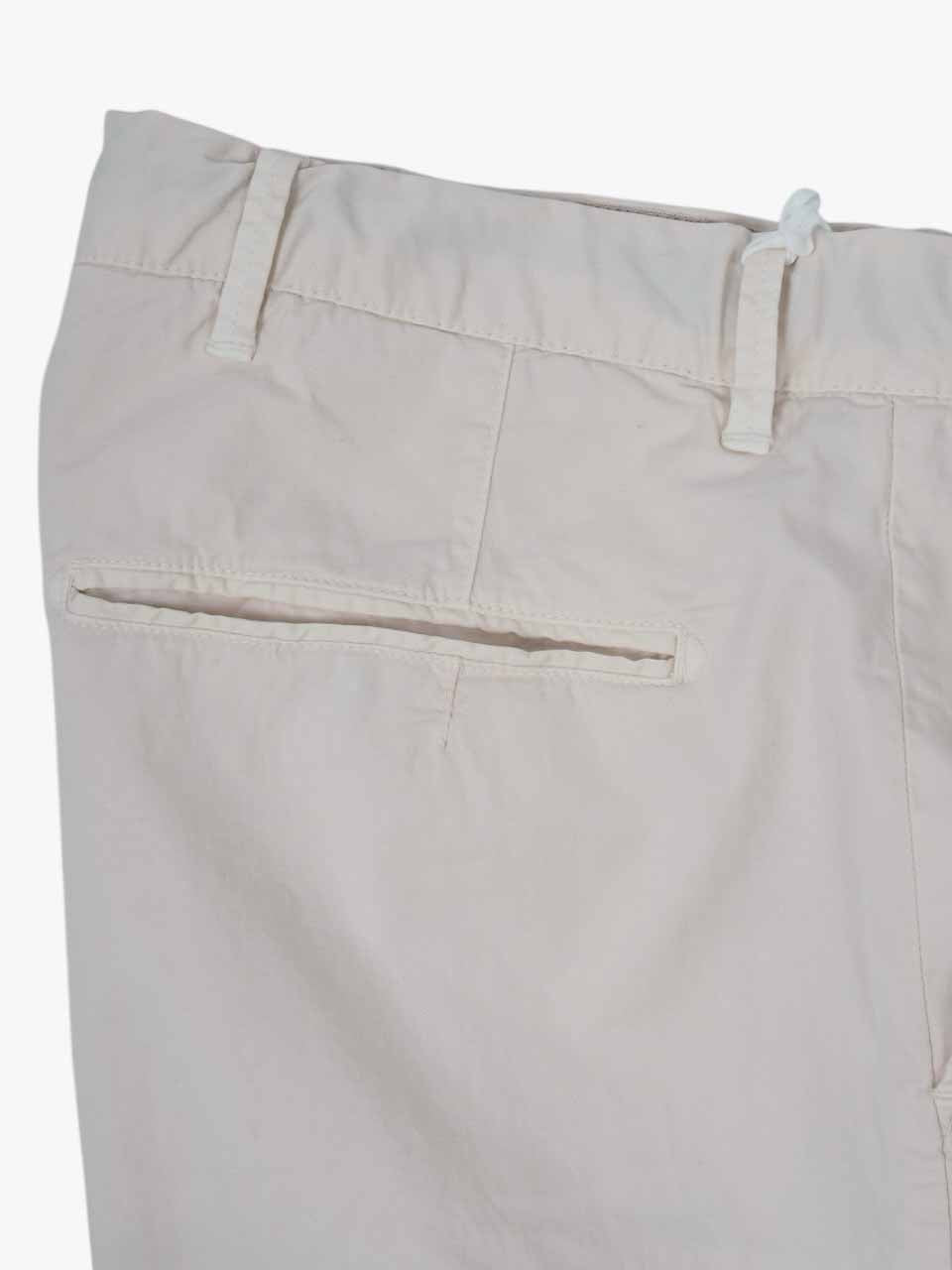 White Sand Prima Cotton Trousers Loose Fit Off White
