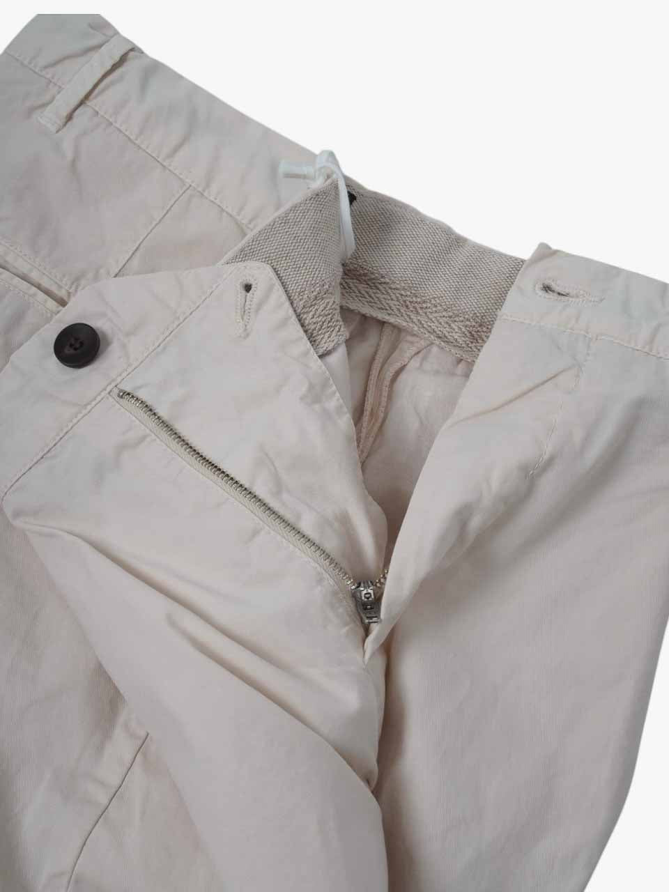 White Sand Prima Cotton Trousers Loose Fit Off White