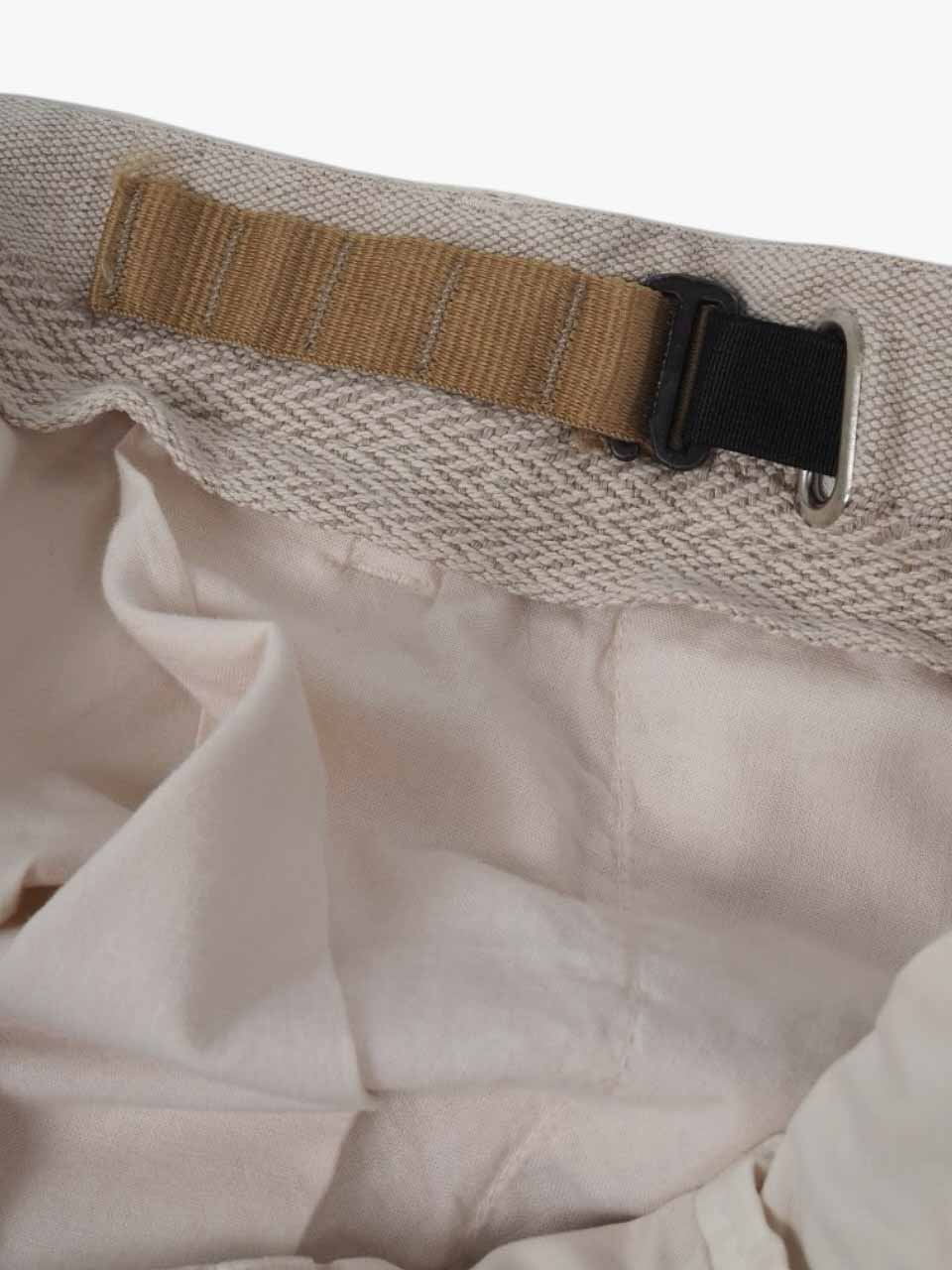 White Sand Prima Cotton Trousers Loose Fit Off White