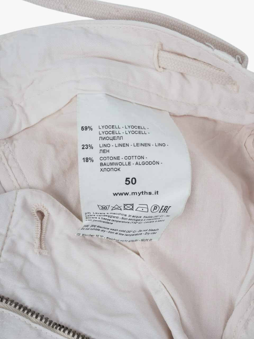 Linen Cotton Shorts White