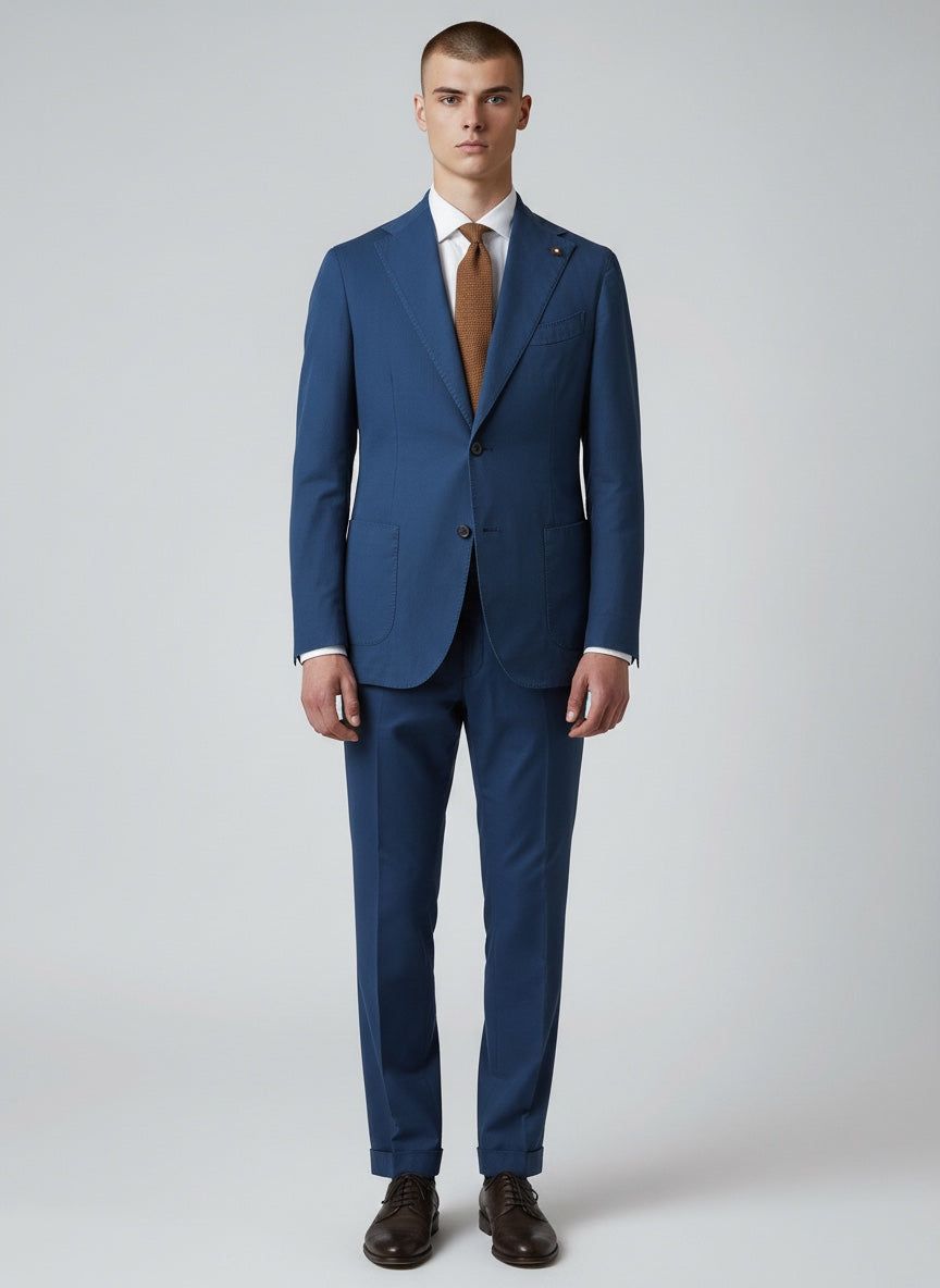 Lardini Cotton Suit Navy