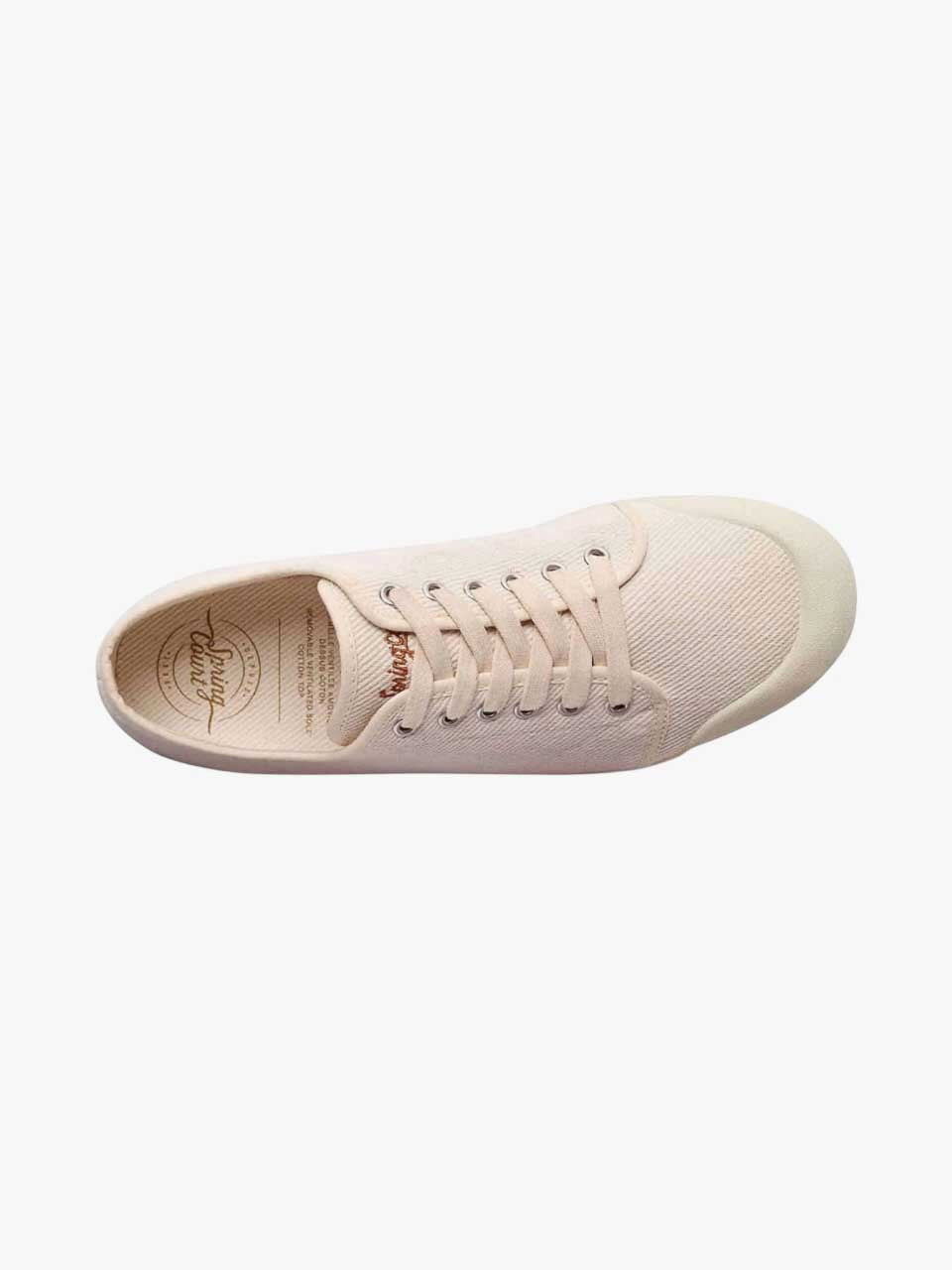 Heavy Twill Canvas Trainer Shoe Off White