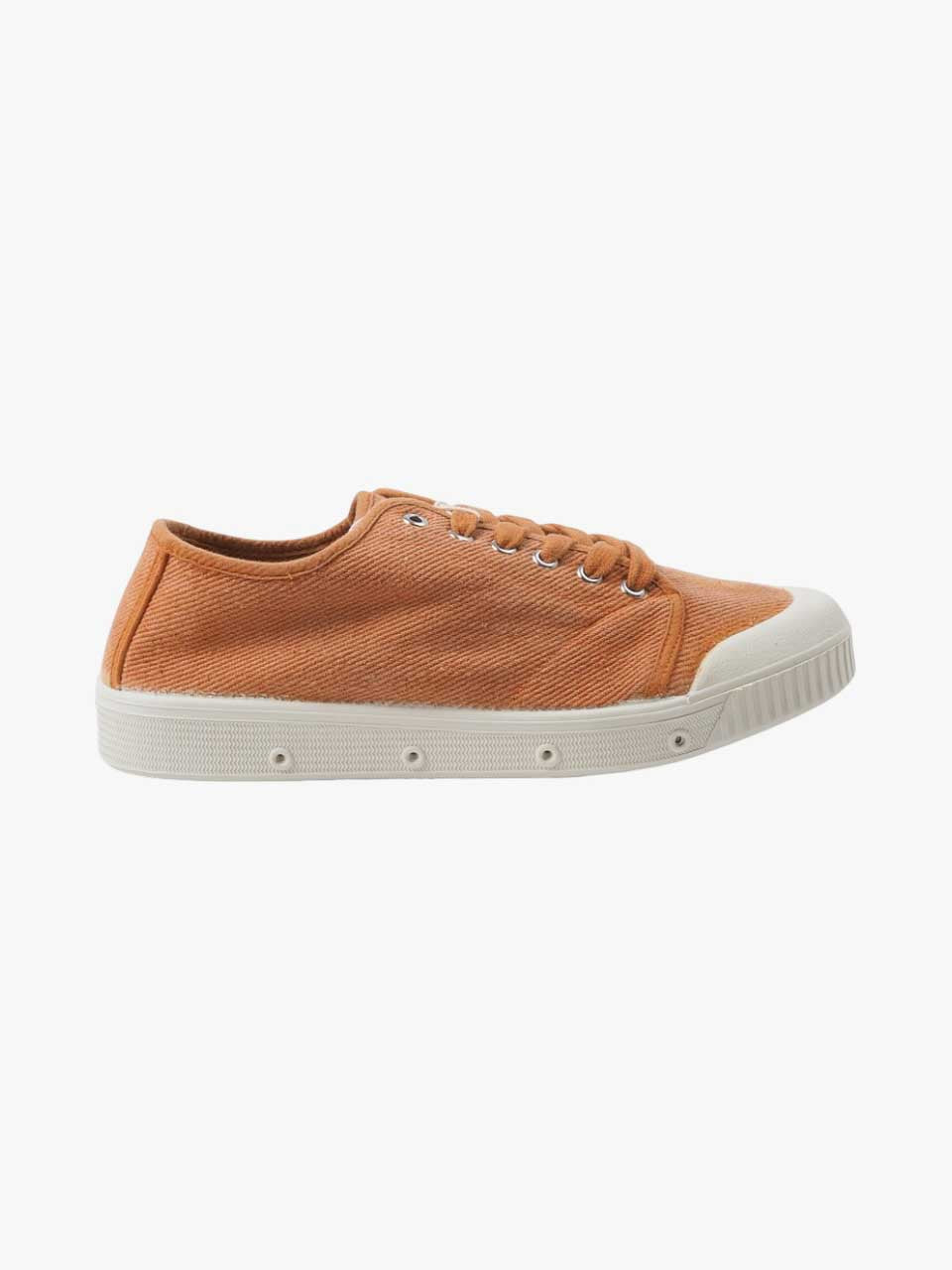 Washed Heavy Twill Canvas Trainer Shoe Orange