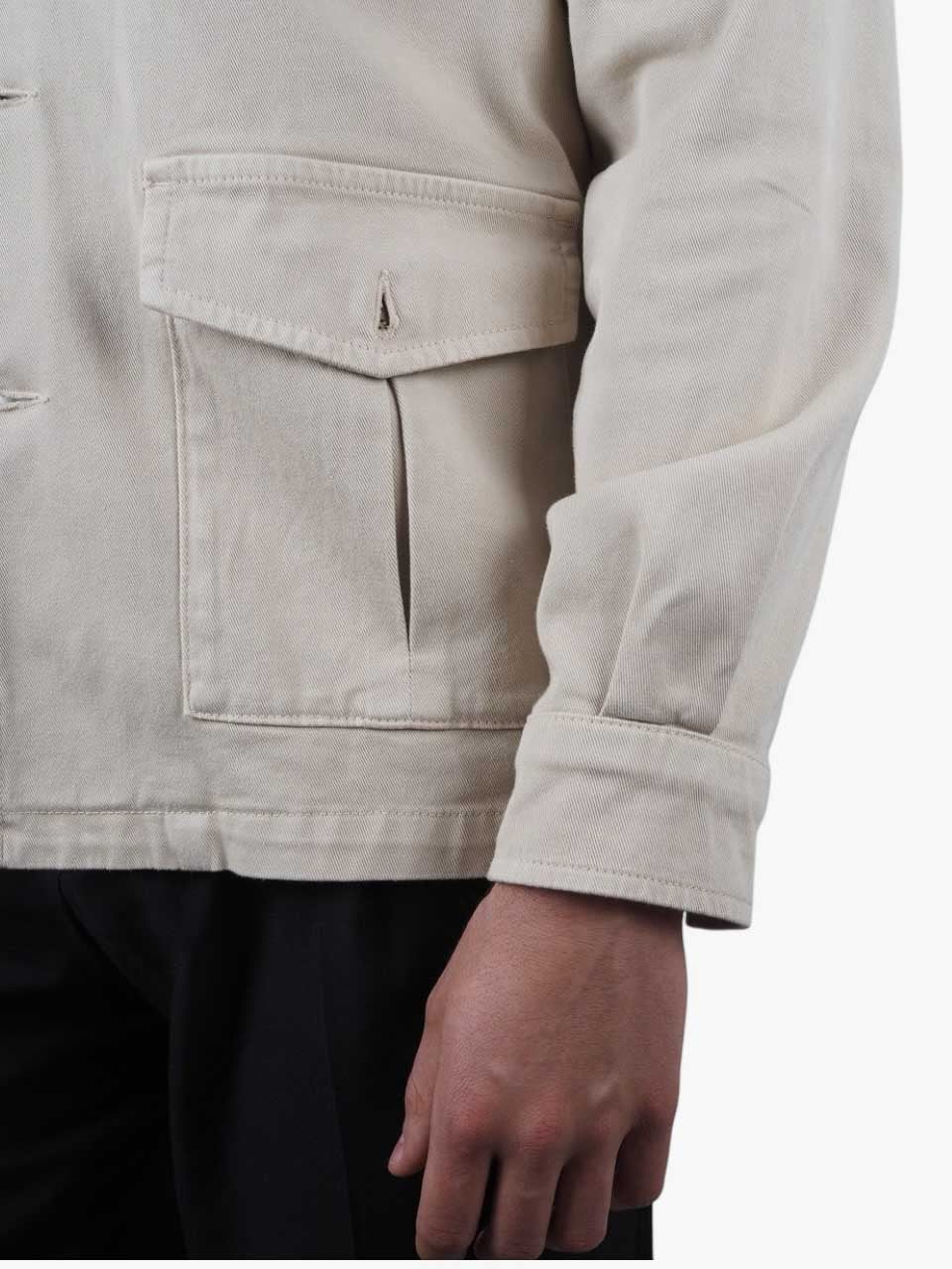 Cotton Twill Safari Jacket Beige