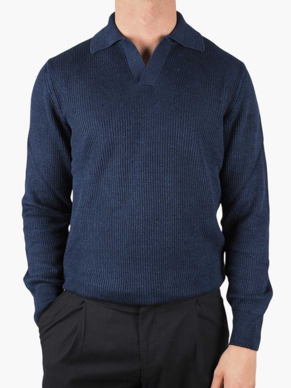 Knitted Popover Blue