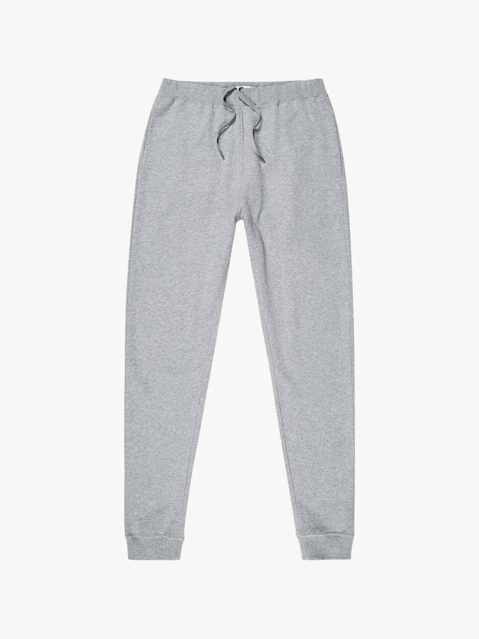 Sunspel Cotton Loopback Track Pant in Grey Melange