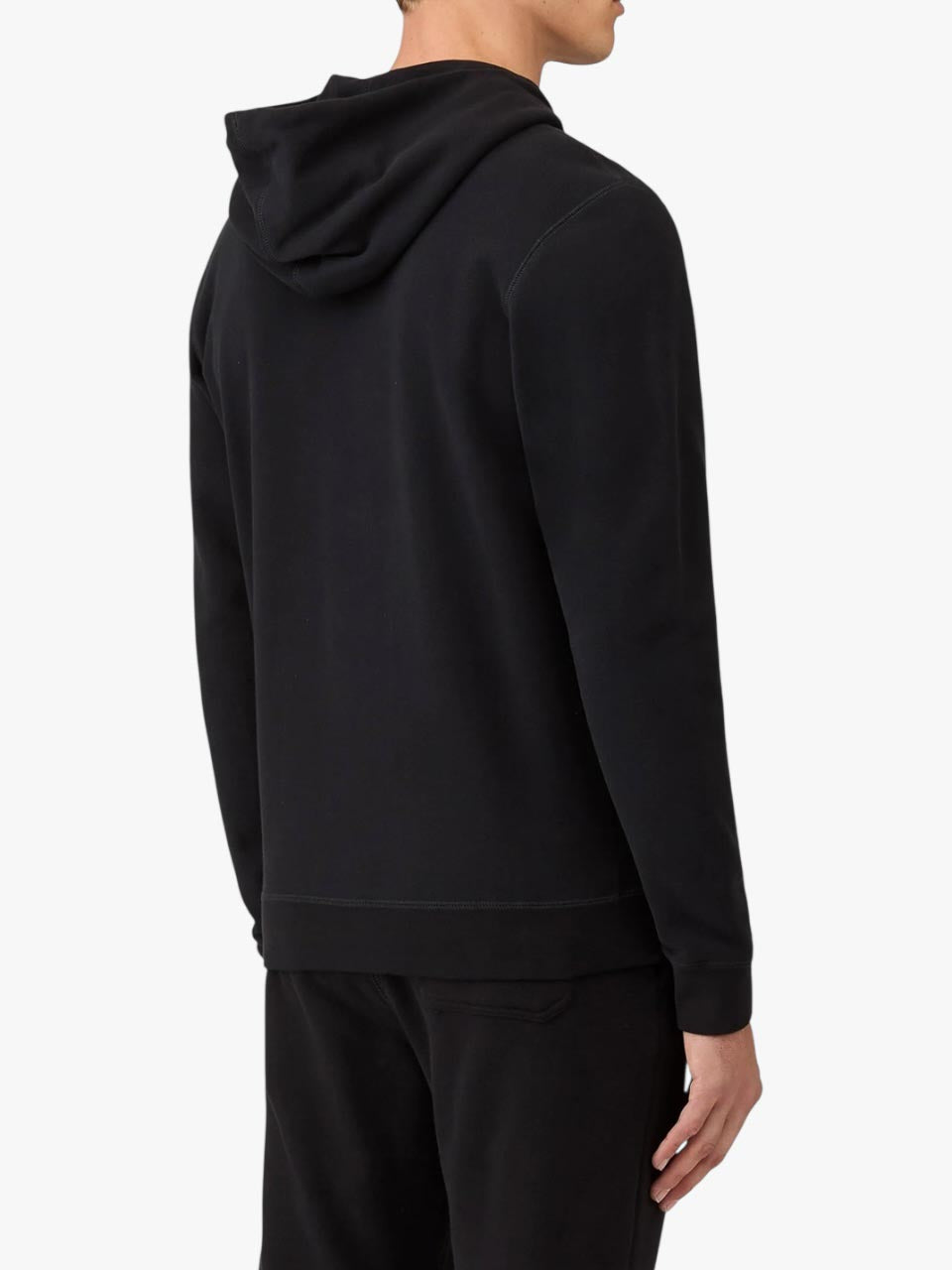 Sunspel Loopback Zip Hoody Black
