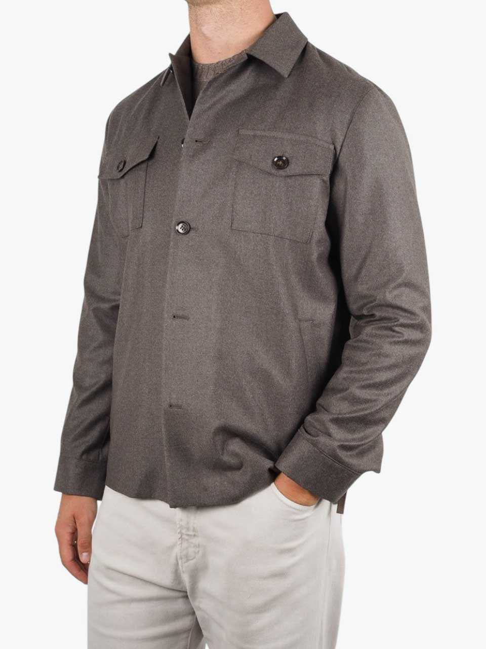 Studio 73 Flannel Shirt Jacket Brown