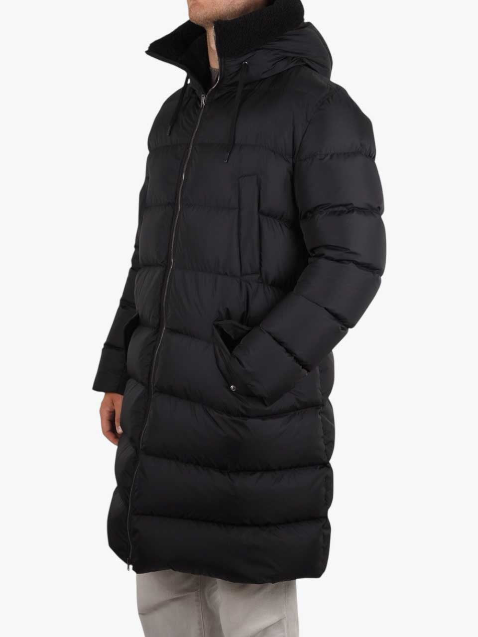 Long Down Polar-Tech Jacket Black
