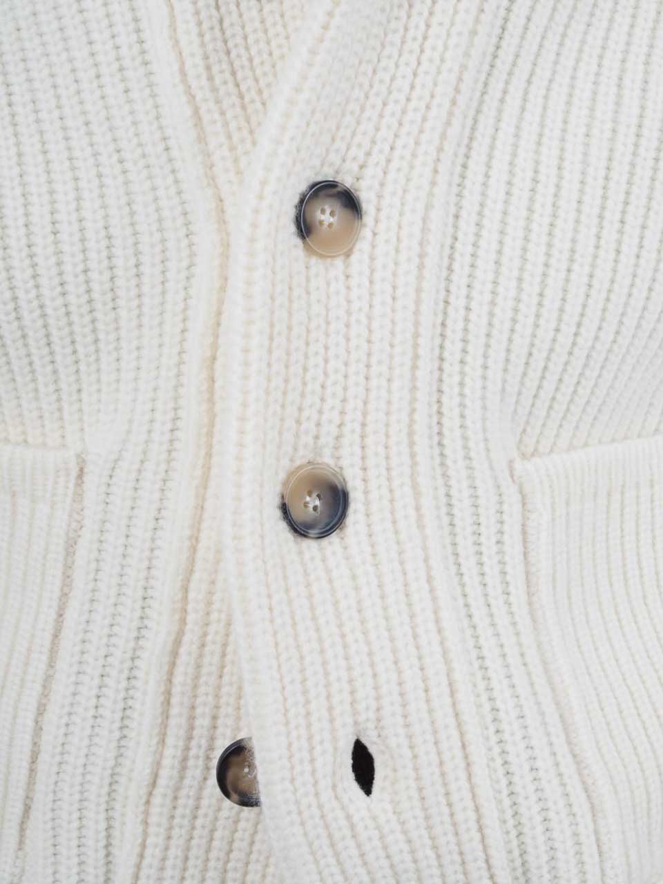 Wool Cashmere Cardigan White