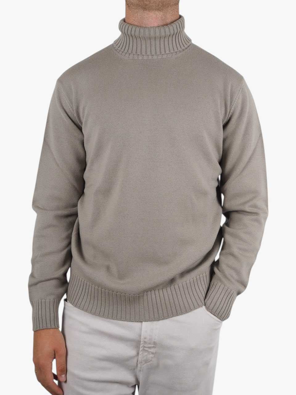 Wool Turtleneck Sweater Grey