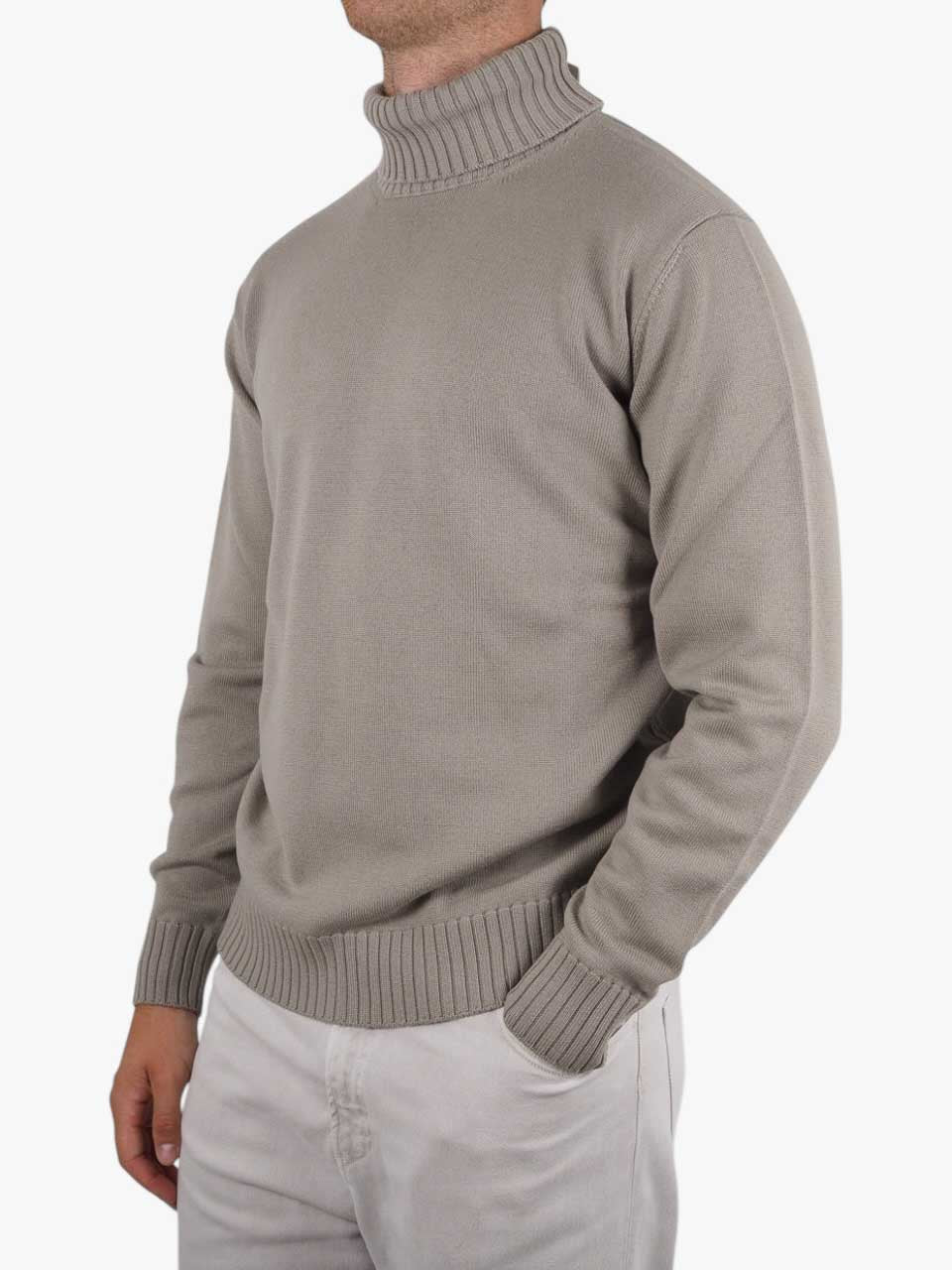 Wool Turtleneck Sweater Grey