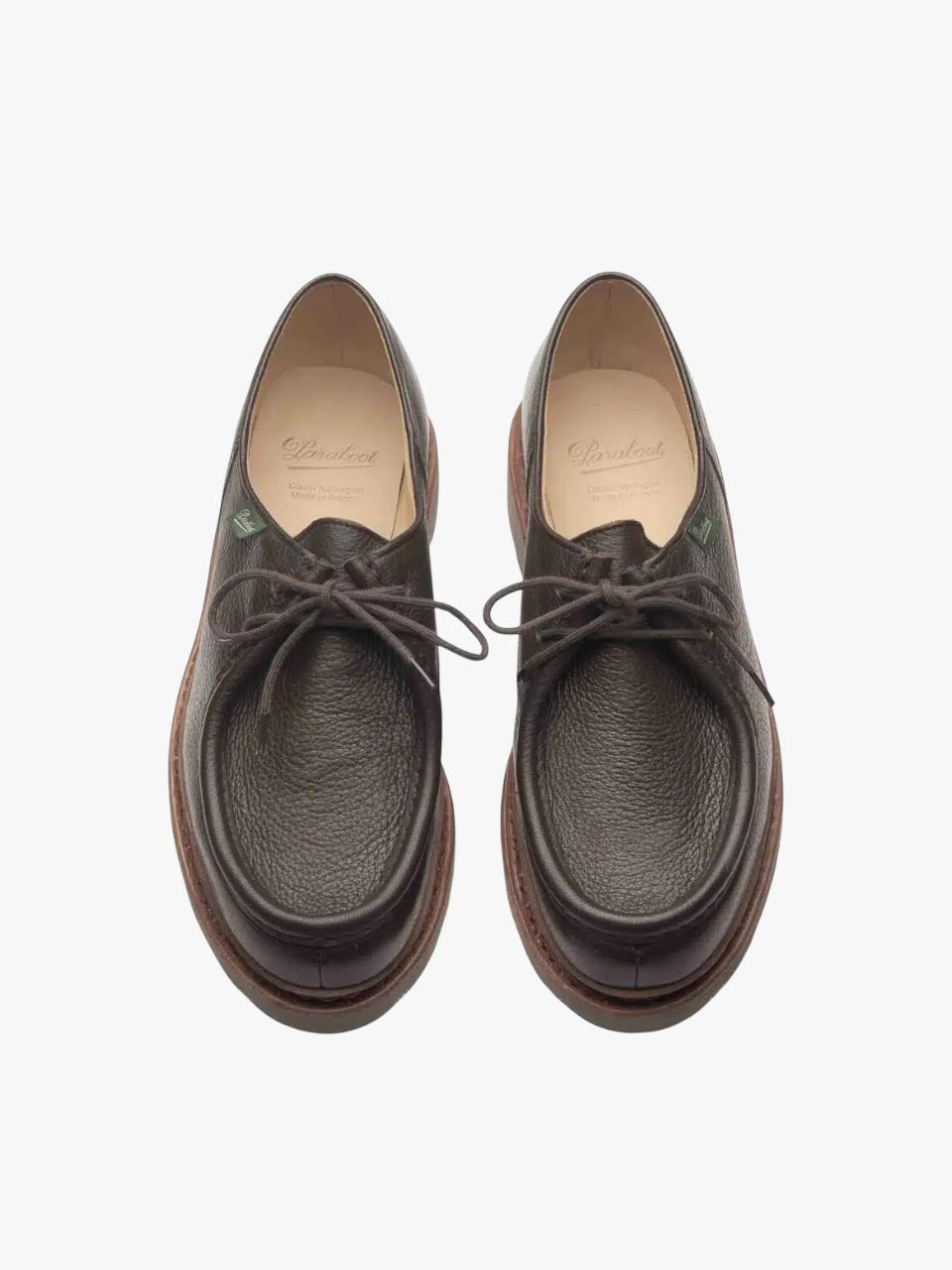 Michael Cerf Rubber Sole Derby Shoe Brown