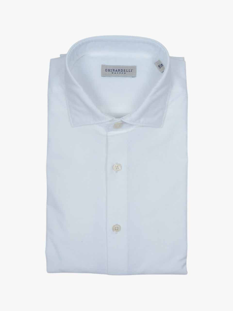 Ghirardelli 1911 Washed Oxford Shirt White