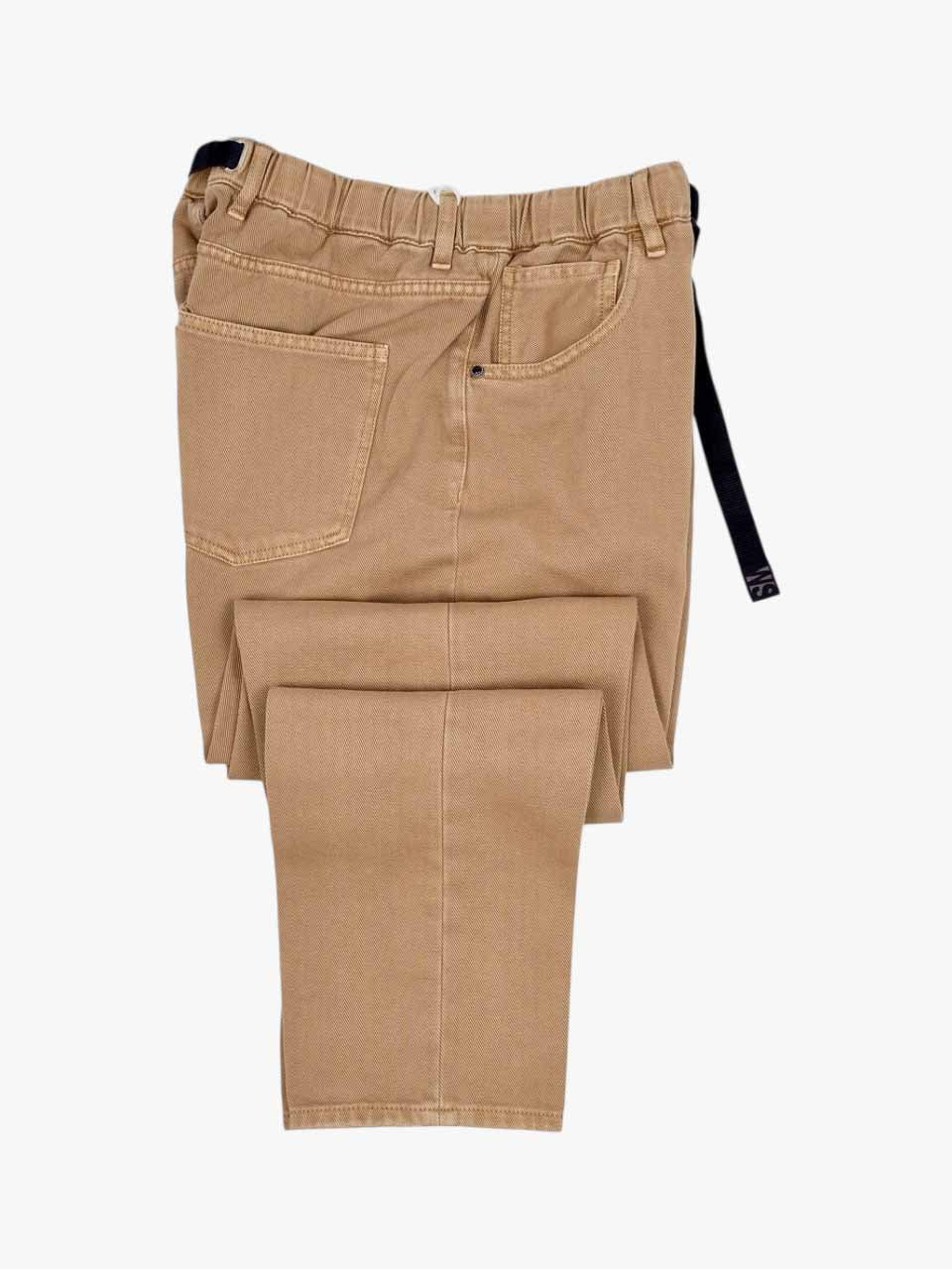 Drawstring Jeans Regular Fit Camel