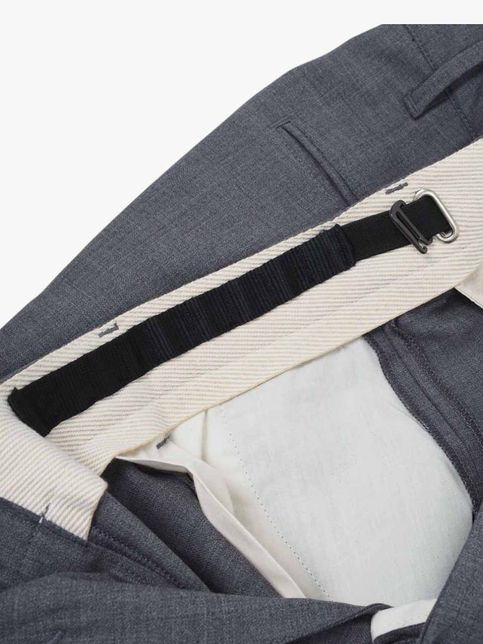 Loose Fit Wool Trousers Grey