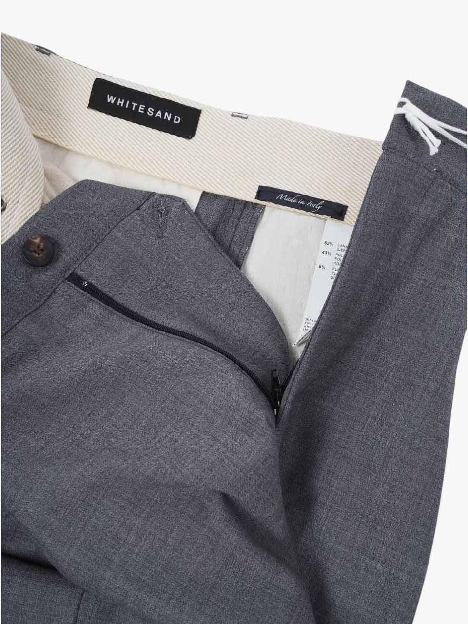 Loose Fit Wool Trousers Grey