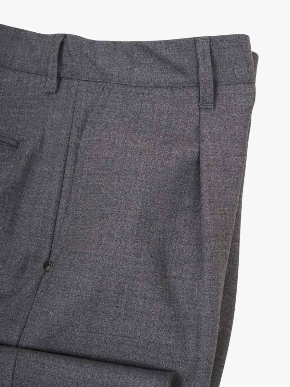 Loose Fit Wool Trousers Grey