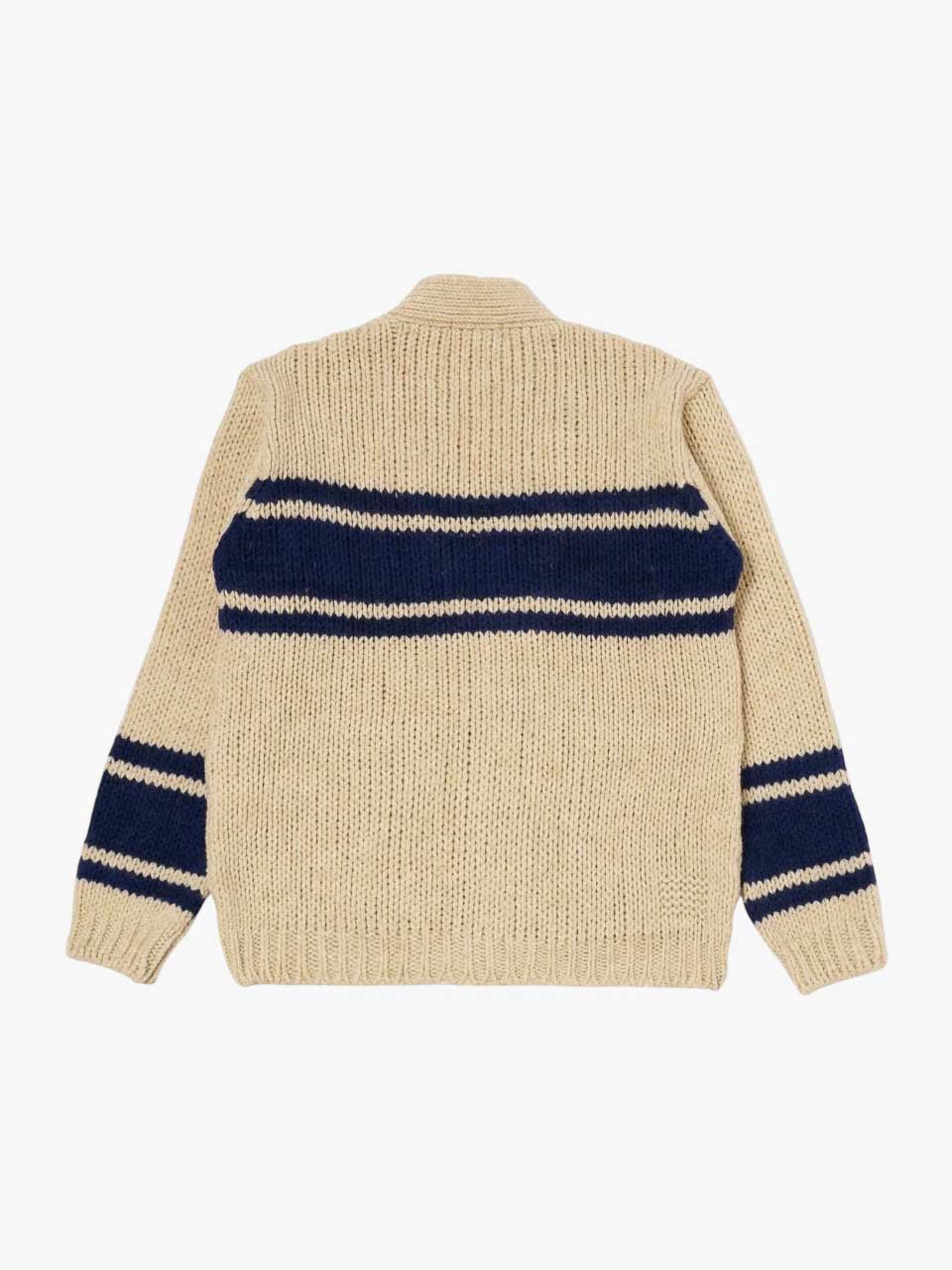 Universal Works Langdale Cardigan Beige/Nvay