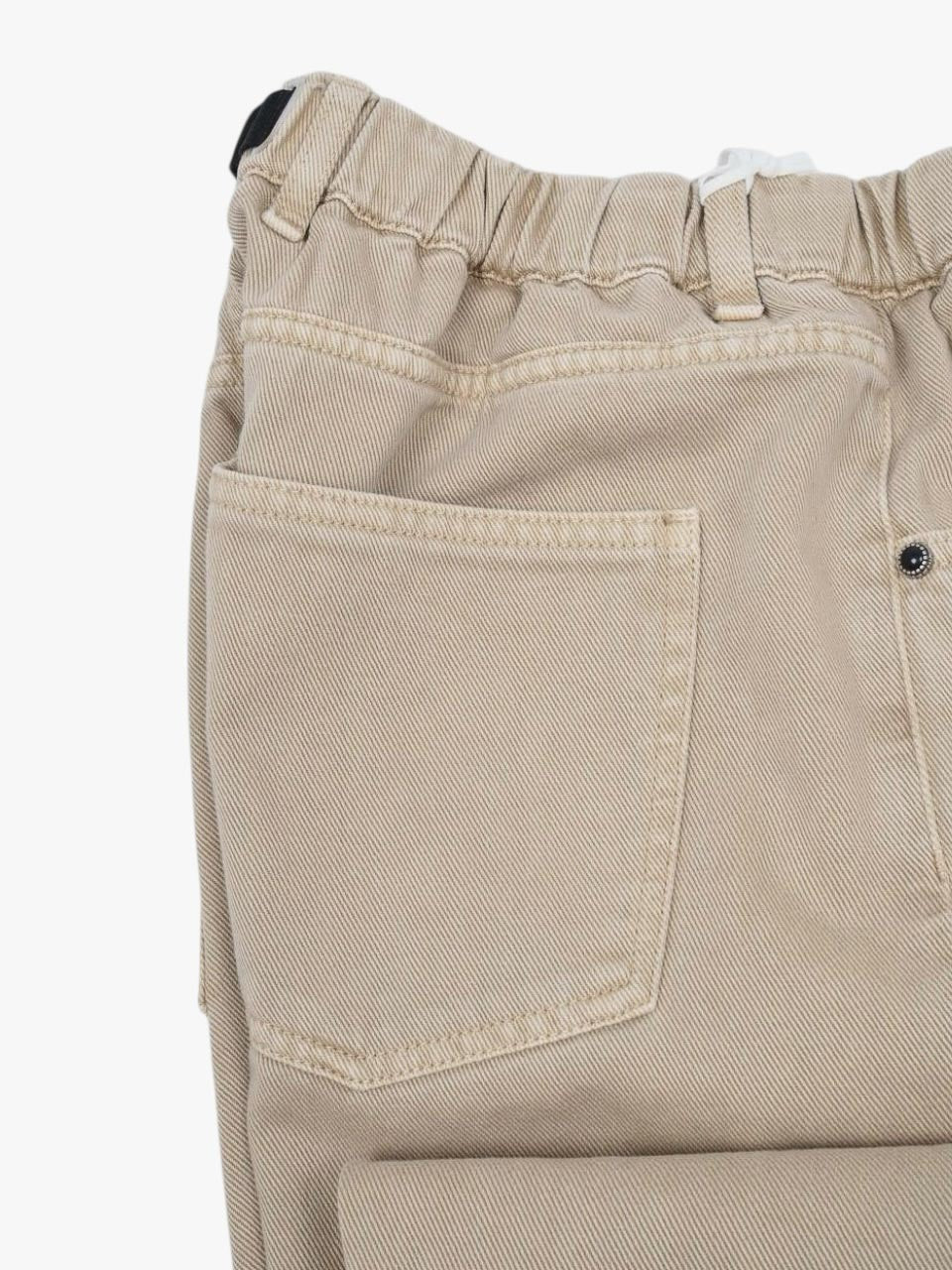 Drawstring Jeans Regular Fit Beige