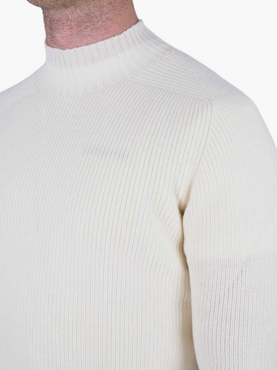 Rainwool Mock Neck White